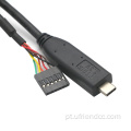 Interface USB-C Sinais UART de nível TTL/cabo USB